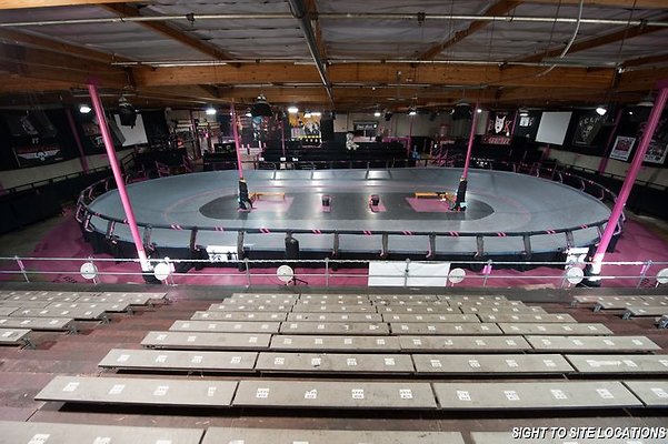 PC-E - The Doll Factory, home of the LA Derby Dolls banked track roller derby league, Los Angeles, Calif. (Photo by Marc Campos, aka. Stalkerazzi)