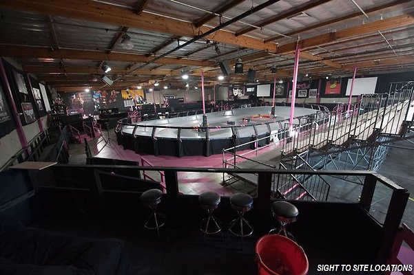 PC-F - The Doll Factory, home of the LA Derby Dolls banked track roller derby league, Los Angeles, Calif. (Photo by Marc Campos, aka. Stalkerazzi)